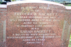Frederick & Sarah Hackett