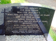 Walter & Mina Hackett