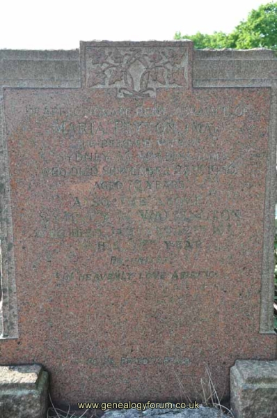 Wallington - Sidney, Maria Payton