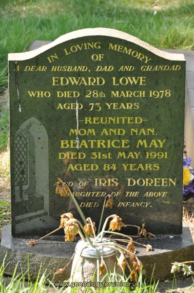 Lowe - Edward, Beatrice & dau Iris
