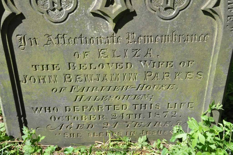 Parkes - Eliza (wife of John)