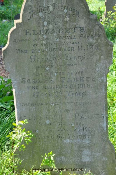 Parkes - Samuel, Elizabeth & son Alexander