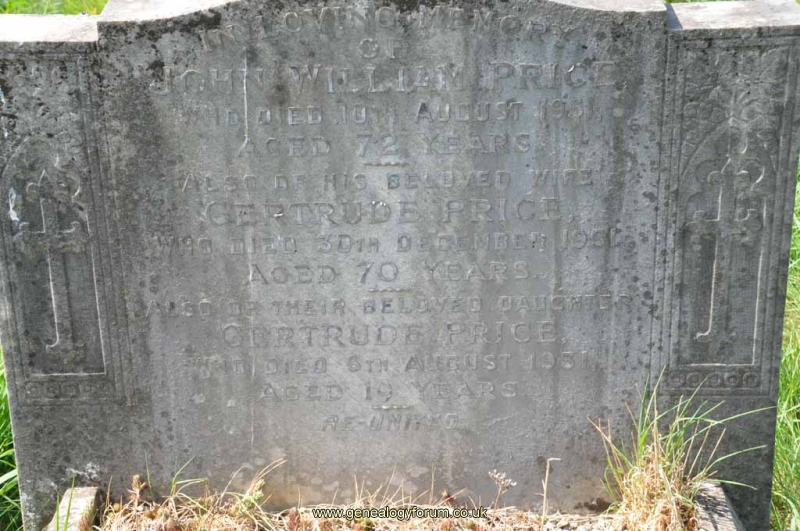 Price - John, Gertrude & dau Gertrude