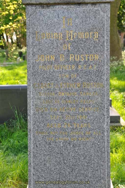 Ruston 1 - Pilot Officer John B (KIA)