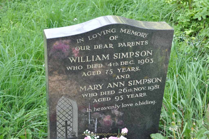 Simpson - William, Mary Ann