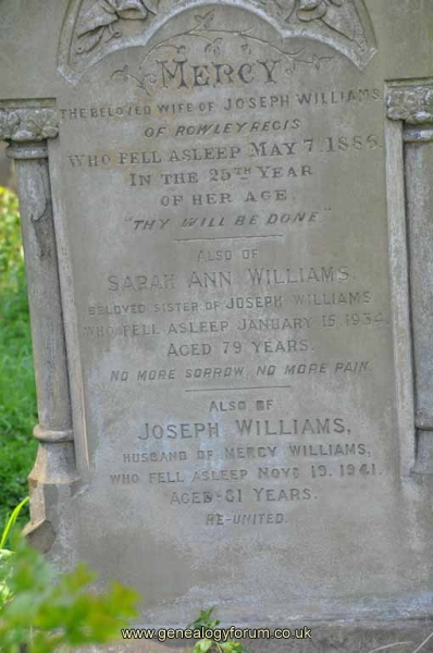 Williams - Joseph, Mercy & his sister Sarah Ann
