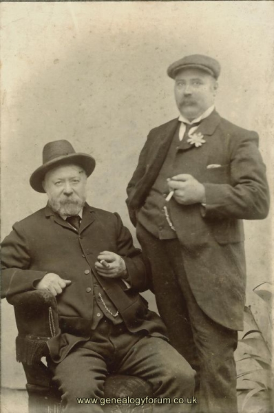 William (right) with Uncle Ezra Evans