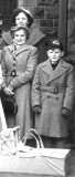 Dennis Wood and mother Hilda (rear) at wedding 1956 (me in cap)