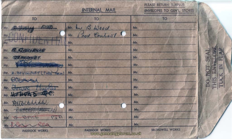Accles brown internal mail envelope