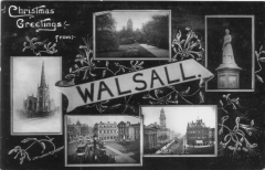 Walsall - Christmas Greeting posted 1912