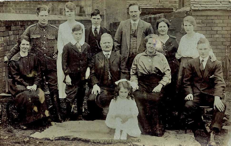 Albert Edwin Troman with wife Ann (Robins) and family abt 1917