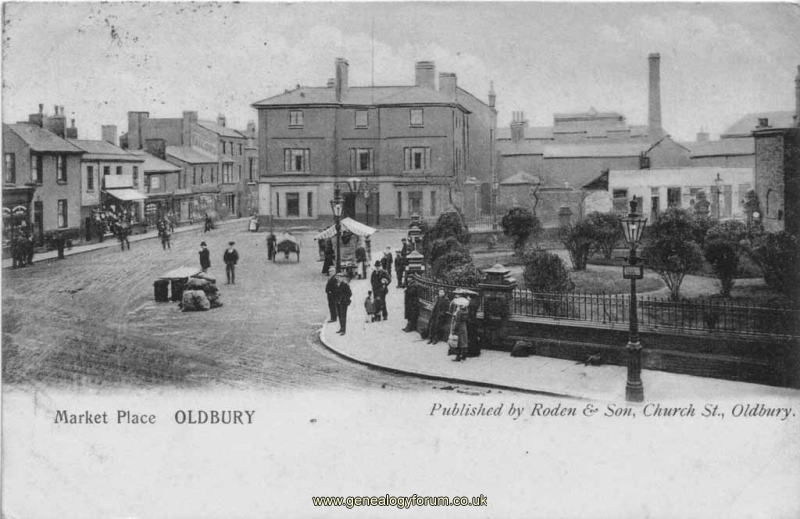 007a Oldbury - Market Place (franked 1904)