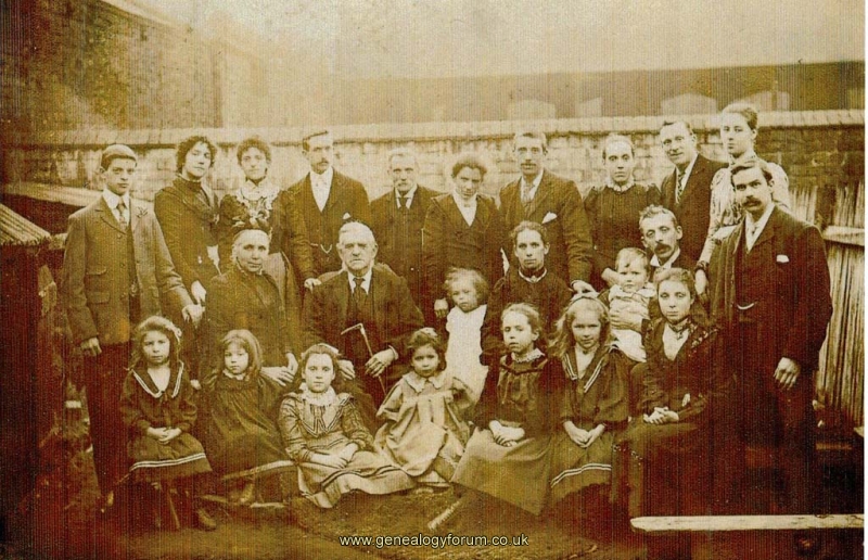 Smart/Foley families c1902 at the home of Samuel and Minnie Louisa Smart at 1 Station Street Cradley Heath
