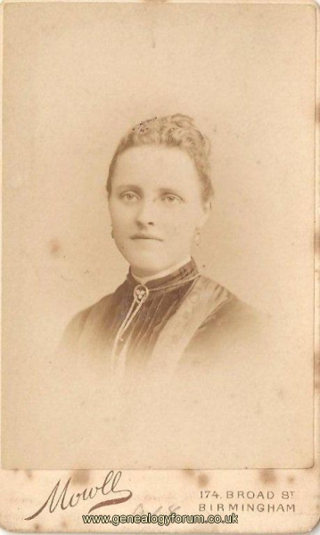 1a - Mary Ann Partridge (nee Allen) born 1867 Halesowen