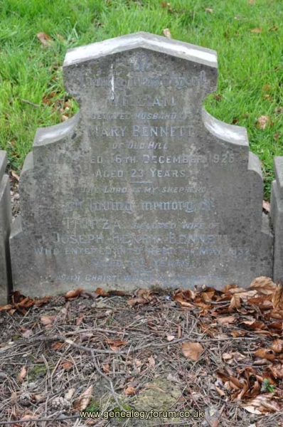 Bennett - William (husband of Mary) & Thirza (wife of Joseph)