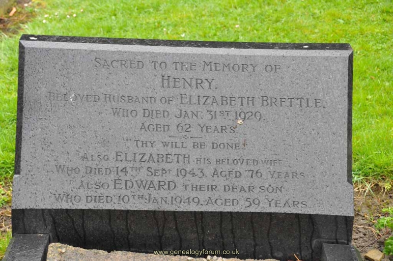 Brettle - Henry, Elizabeth & son Edward