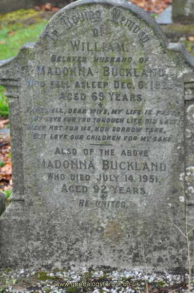 Buckland - William, Madonna