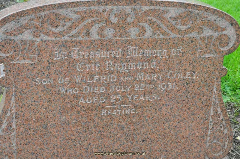Coley - Eric (son of Wilfred & Mary)