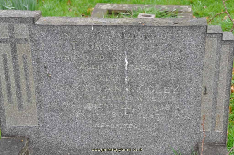 Coley - Thomas, Sarah Ann