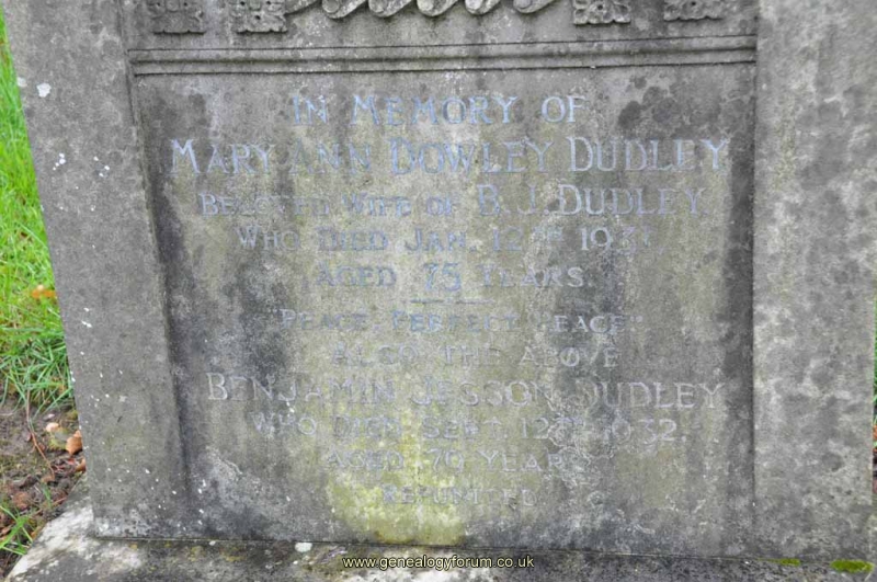 Dudley - Benjamin, Mary Ann