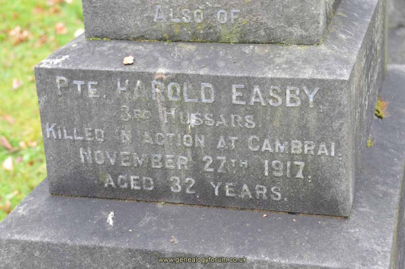 Easby - Foskett - Burgess  - Corin 1- Pte Harold Easby KIA 1917