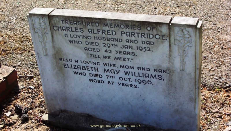 Charles & Elizabeth (nee Williams) Partridge