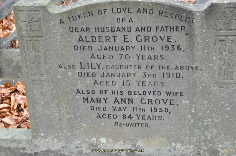 Grove - Albert, Mary Ann & Lily