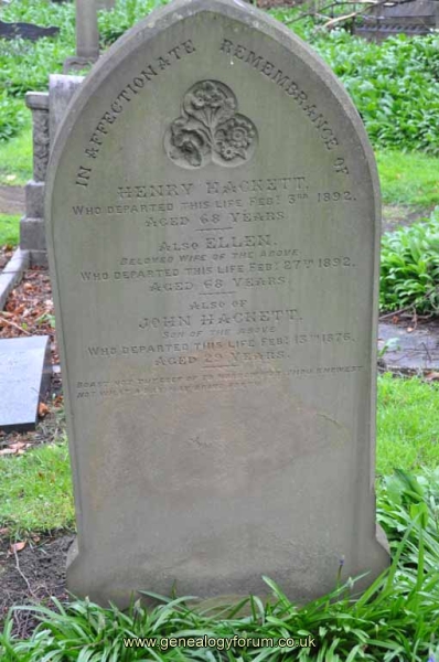 Hackett - Henry, Ellen & son John