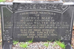 Hackett - Walter (husband of Gertrude) & dau Beatrice