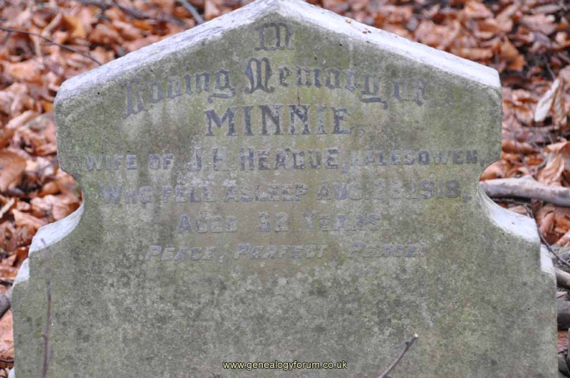 Heague - Minnie (wife of J.H)