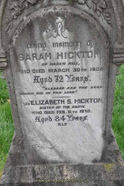 Hickton - Sisters Sarah & Elizabeth
