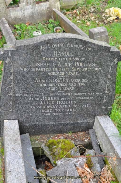 Hollies - Joseph (husband of Allice) & sons Harold, Joseph
