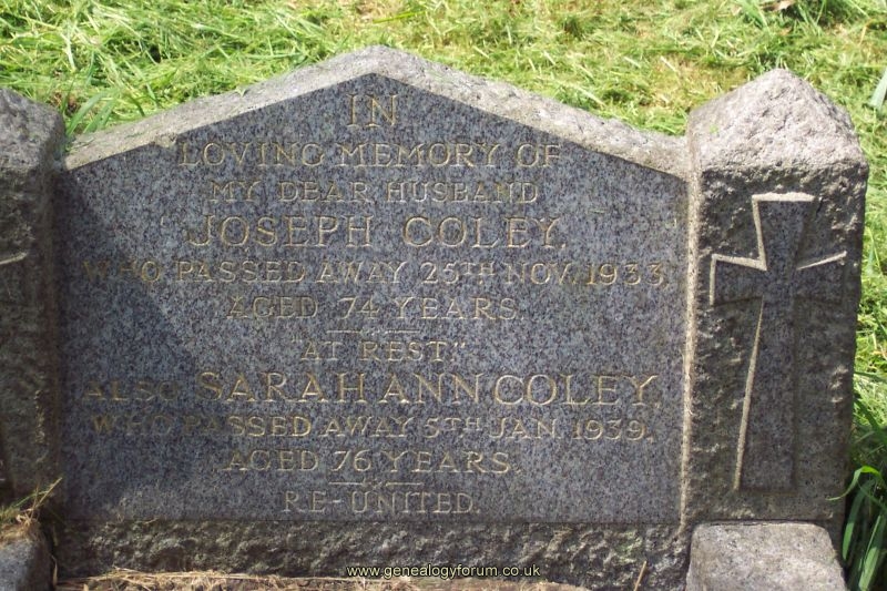 Joseph & Sarah Ann Coley