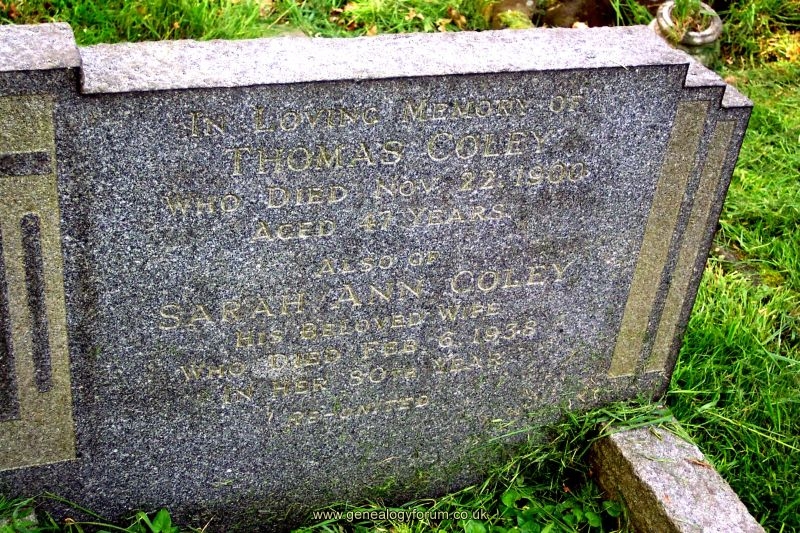 Thomas & Sarah Ann Coley