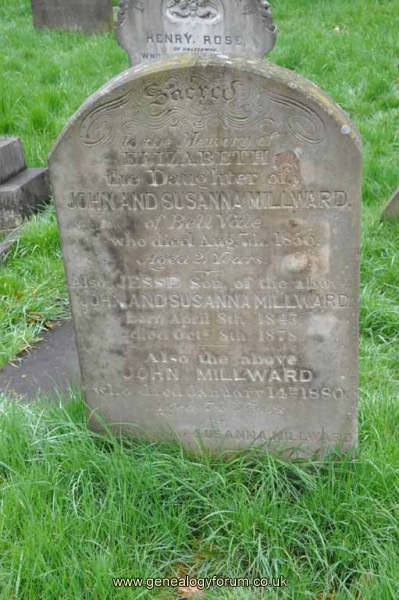 Millward - John, Susannah - also children Elizabeth & Jesse