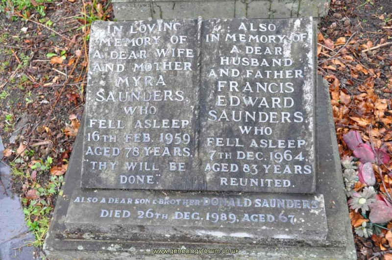 Saunders - Francis, Myra & son Donald