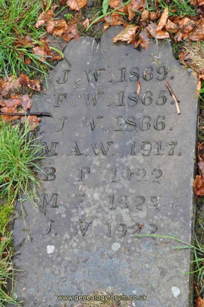 W & F Families (next grave - Williams & Ford)