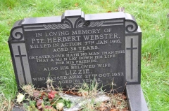 Webster - Pte Herbert KIA 1916 & wife Lizzie