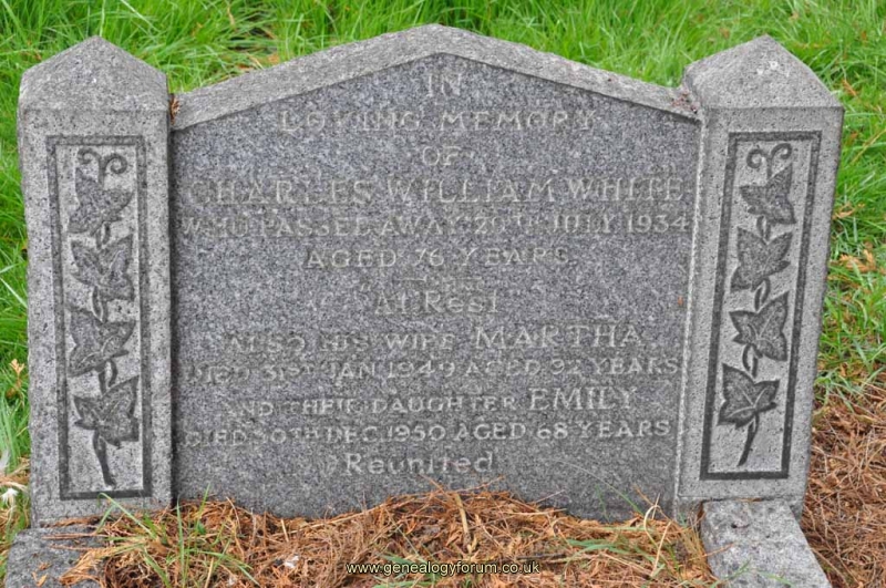 White - Charles, Martha and daughter Emily