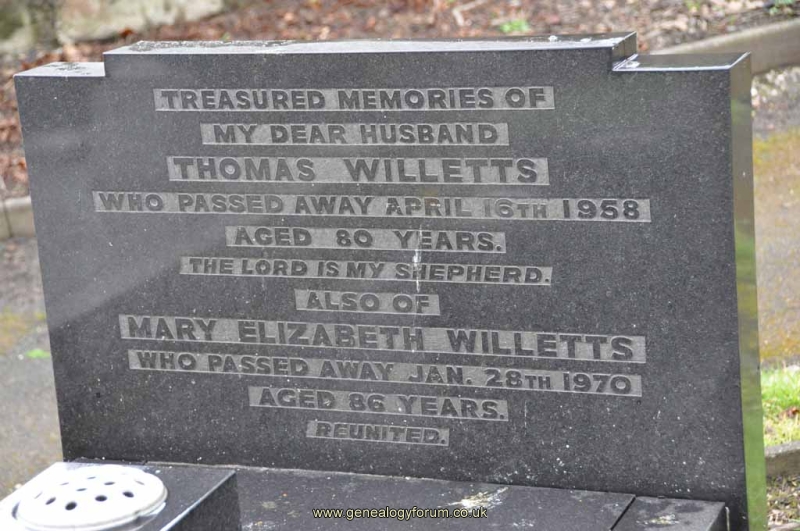 Willetts - Thomas, Mary Elizabeth