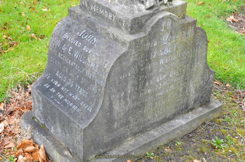 Williams - William, Elizabeth & son John