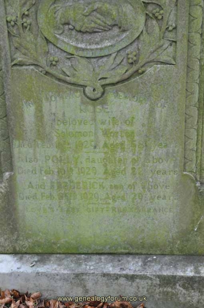 Worton - Rose (wife of Solomon) & daug Polly & son Frederick
