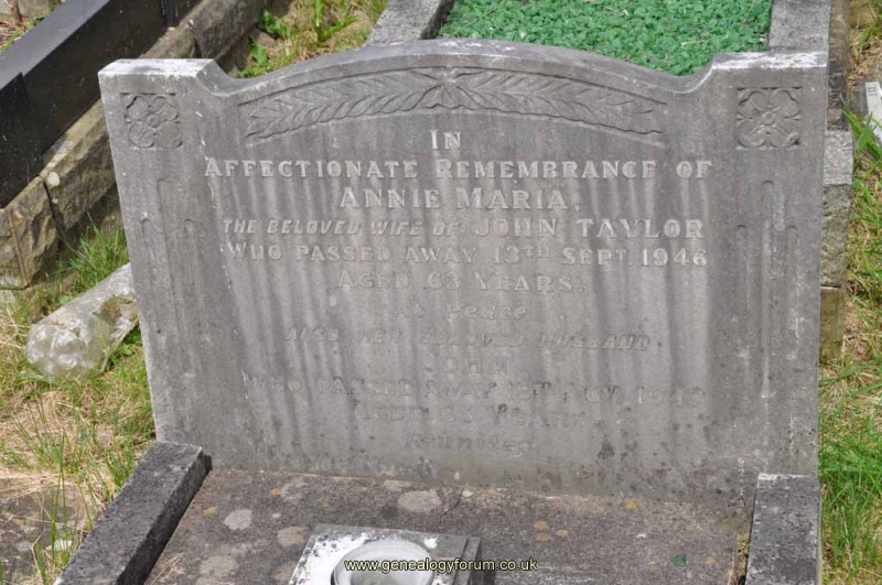 Taylor - John, Annie Maria