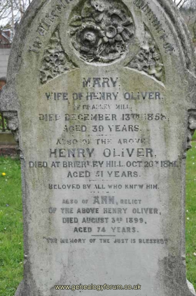 Oliver - Henry, Mary and 2nd wife Ann