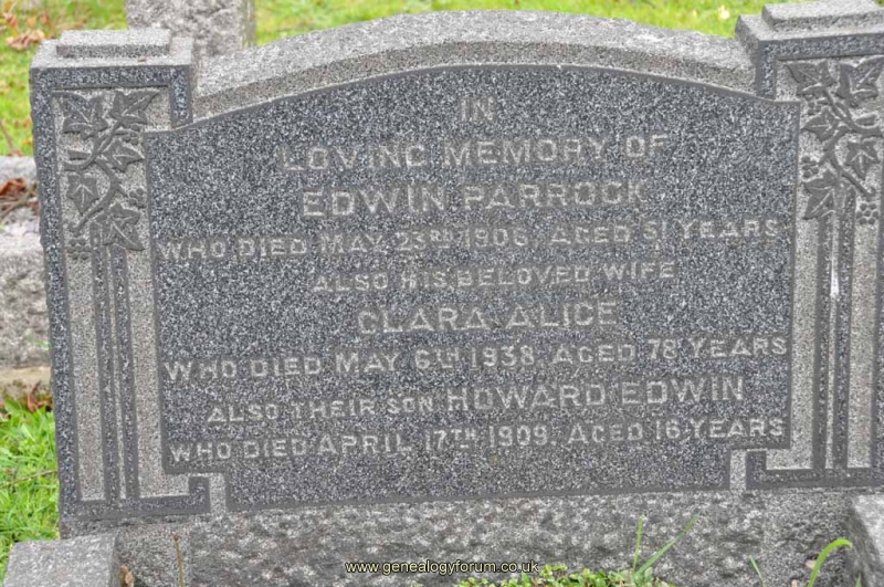Parrock - Edwin, Clara and son Howard
