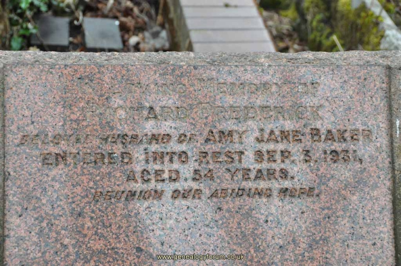 Baker - Richard Frederick (husband of Amy Jane)
