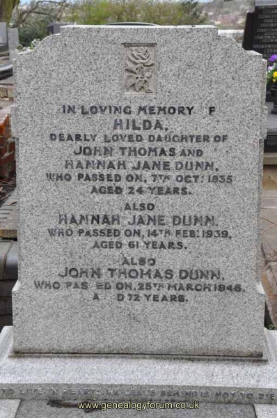 Dunn - John, Hannah & dau Hilda