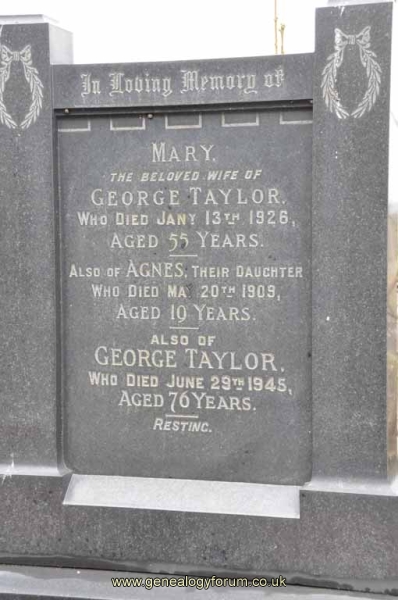 Taylor - George, Mary & dau Agnes