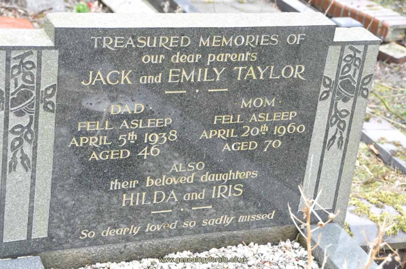 Taylor - Jack, Emily & dau's  Hilda and Iris,
