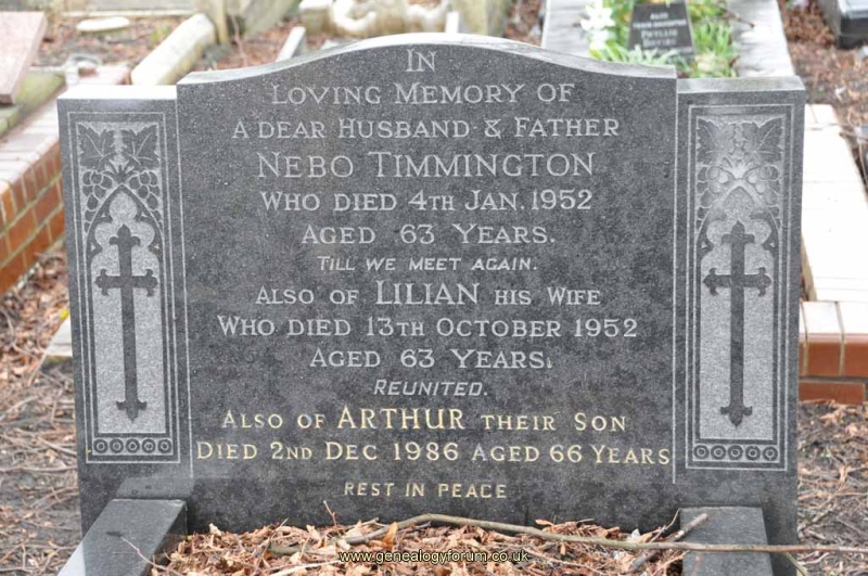 Timmington - Nebo, Lilian & son Arthur